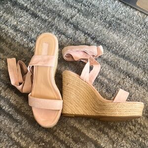Women's Pink Wedge Sandals
